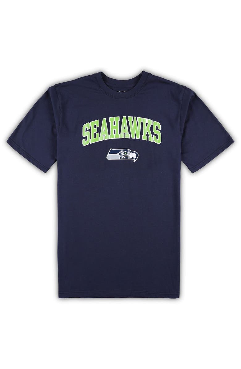 CONCEPTS SPORT Men's Concepts Sport College Navy/Heather Gray Seattle Seahawks Big & Tall T-Shirt & Pajama Pants Sleep Set, Alternate, color, Navy