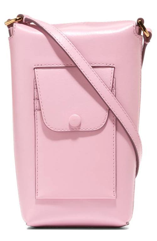 Cole Haan Clarisse Leather Phone Crossbody Bag In Blue