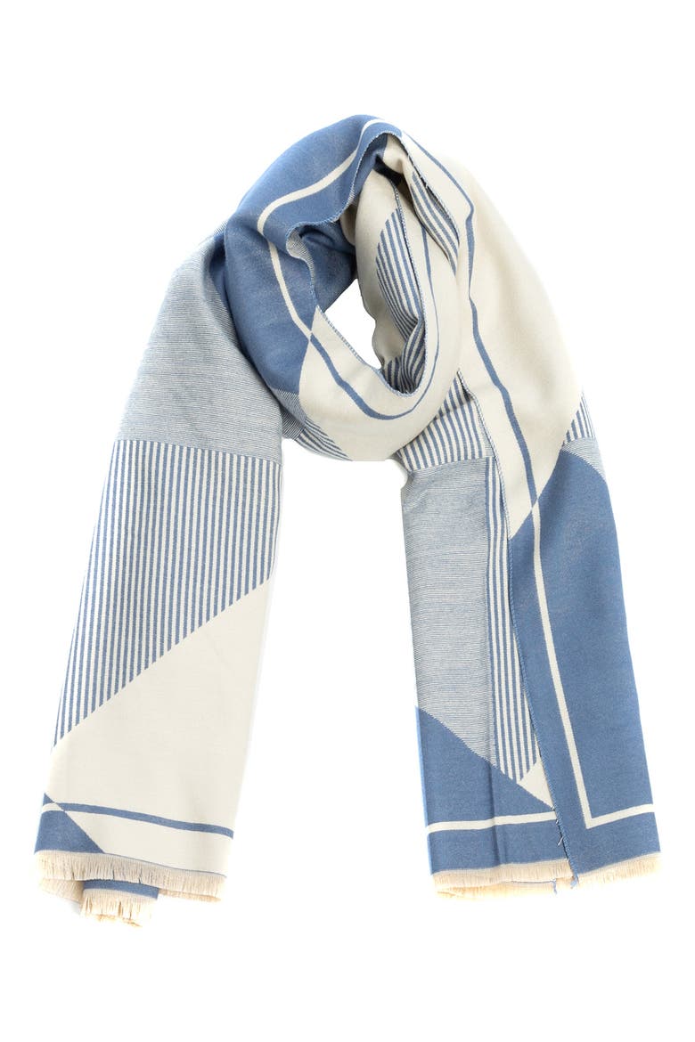 Mosaic Reversible Scarf, Main, color, BLUE