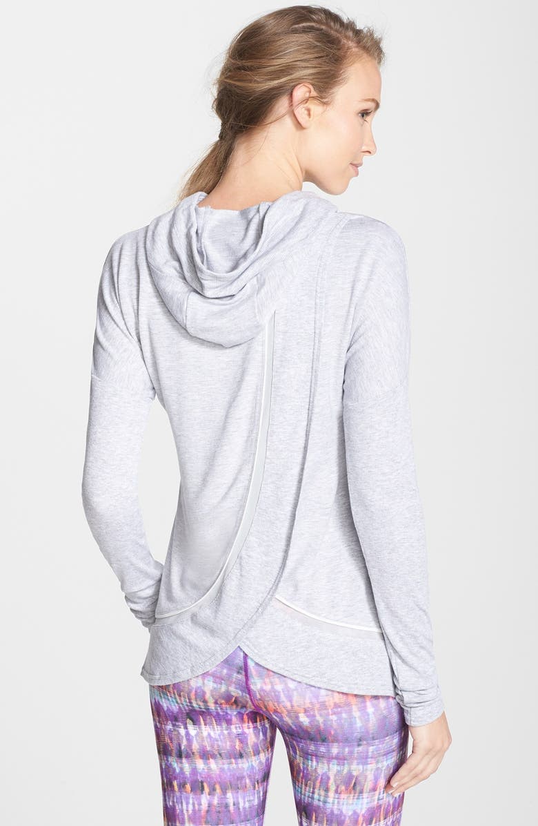 Alo 'Hail' Cross Back Hoodie, Alternate, color, 