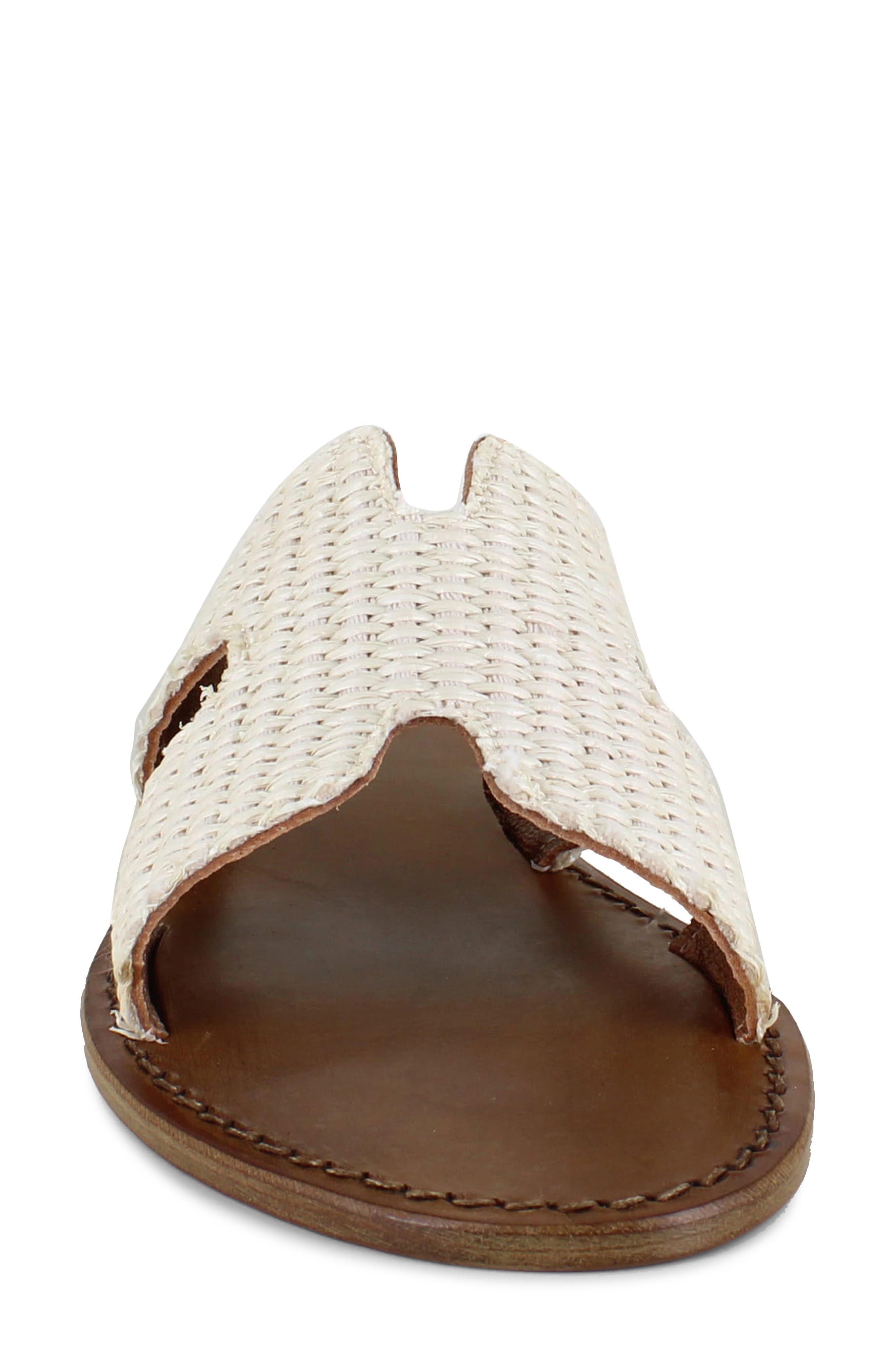 Fenka Water Resistant Leather Sandal, Alternate, color, WHITE