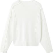 MANGO TEEN Exposed Seam Cotton Blend Sweater