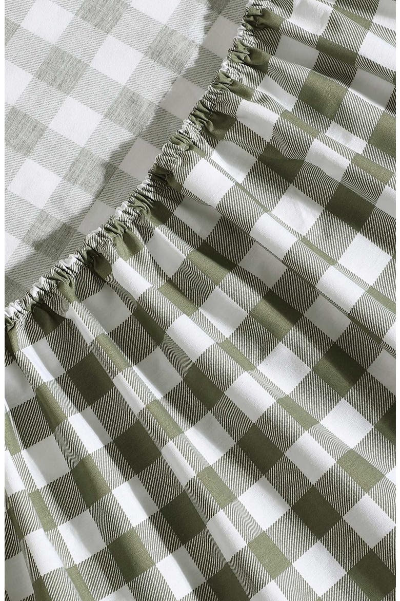 Preston Check Cotton Percale Sheet Set, Alternate, color, GREEN MULTI