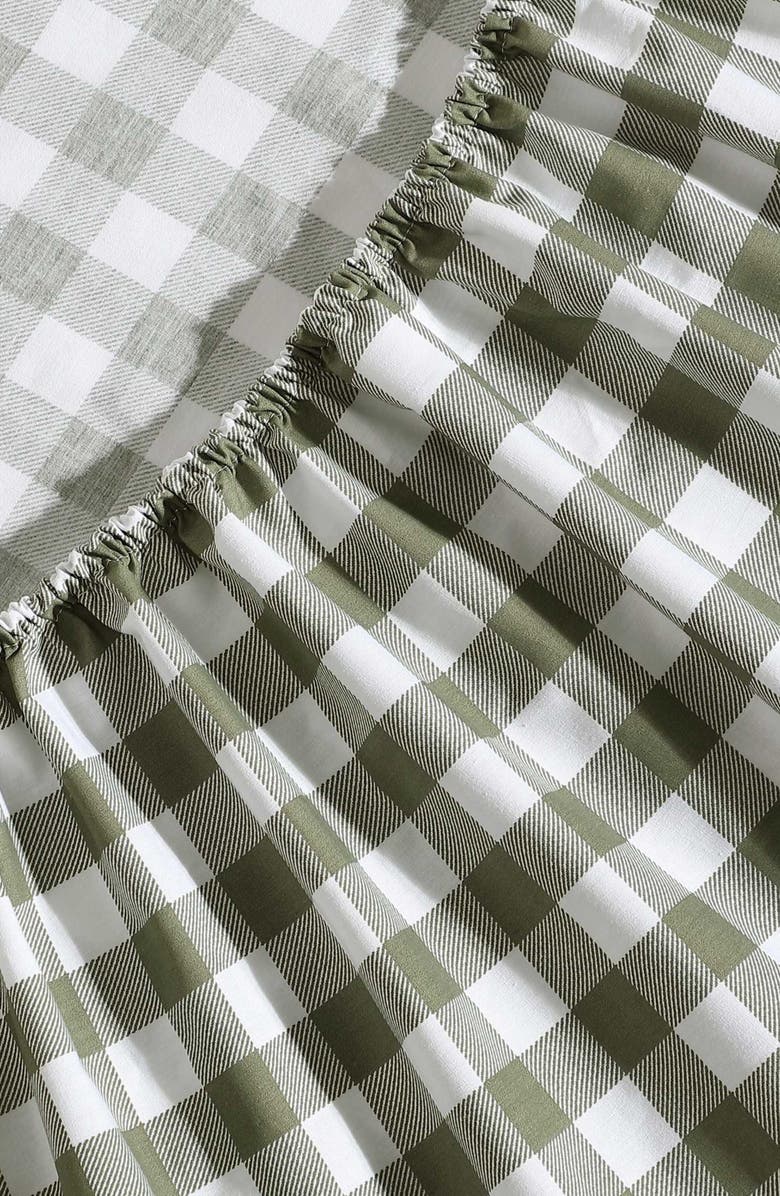 Eddie Bauer Preston Check Cotton Percale Sheet Set, Alternate, color, Green Multi
