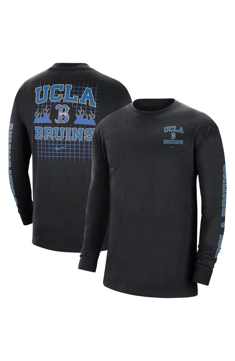 Nike Men's Nike Black UCLA Bruins Tour Max 90 Long Sleeve T-Shirt, Main, color, Black