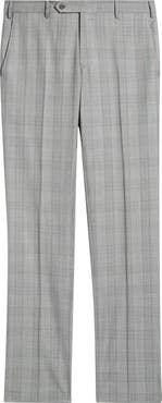 Zanella Parker Flat Front Plaid Wool Dress Pants