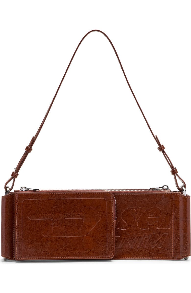 DIESEL<sup>®</sup> Flag-D-Modular Logo Embossed Shoulder Bag, Alternate, color, Chocolate