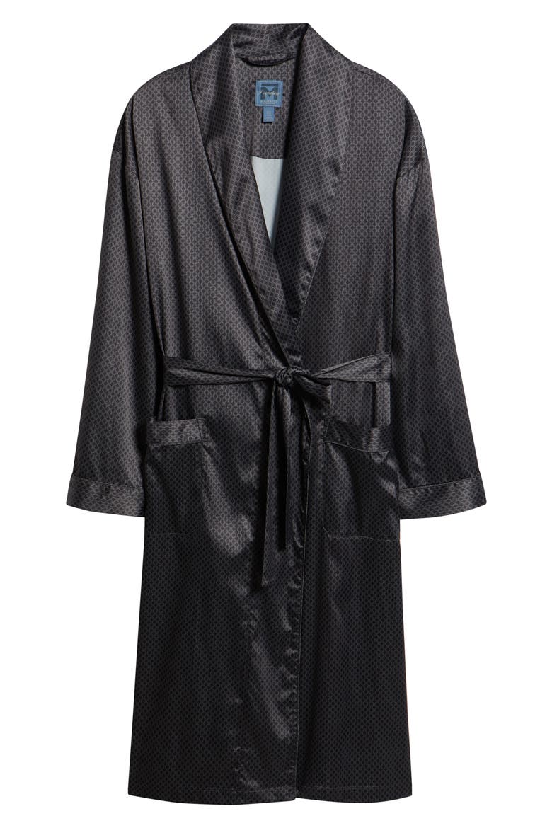 Dreams of Satin Robe, Alternate, color, BLACK