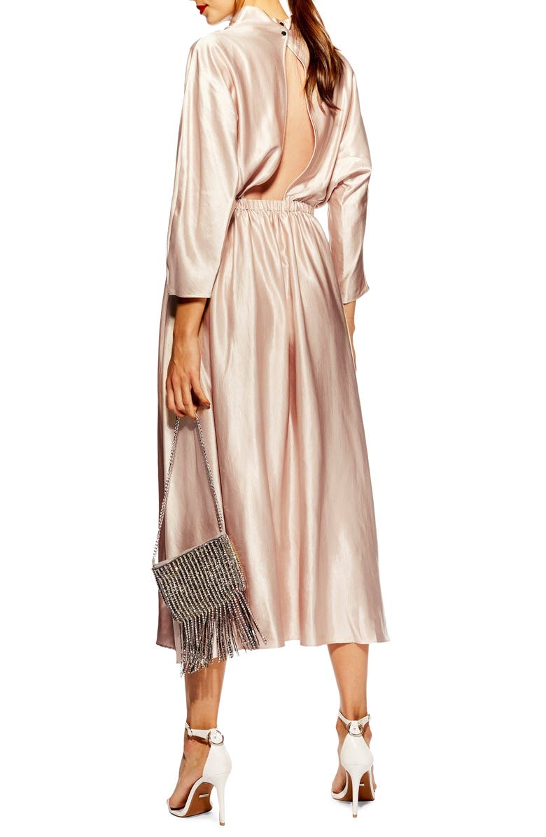 Topshop Satin Maxi Dress, Alternate, color, 