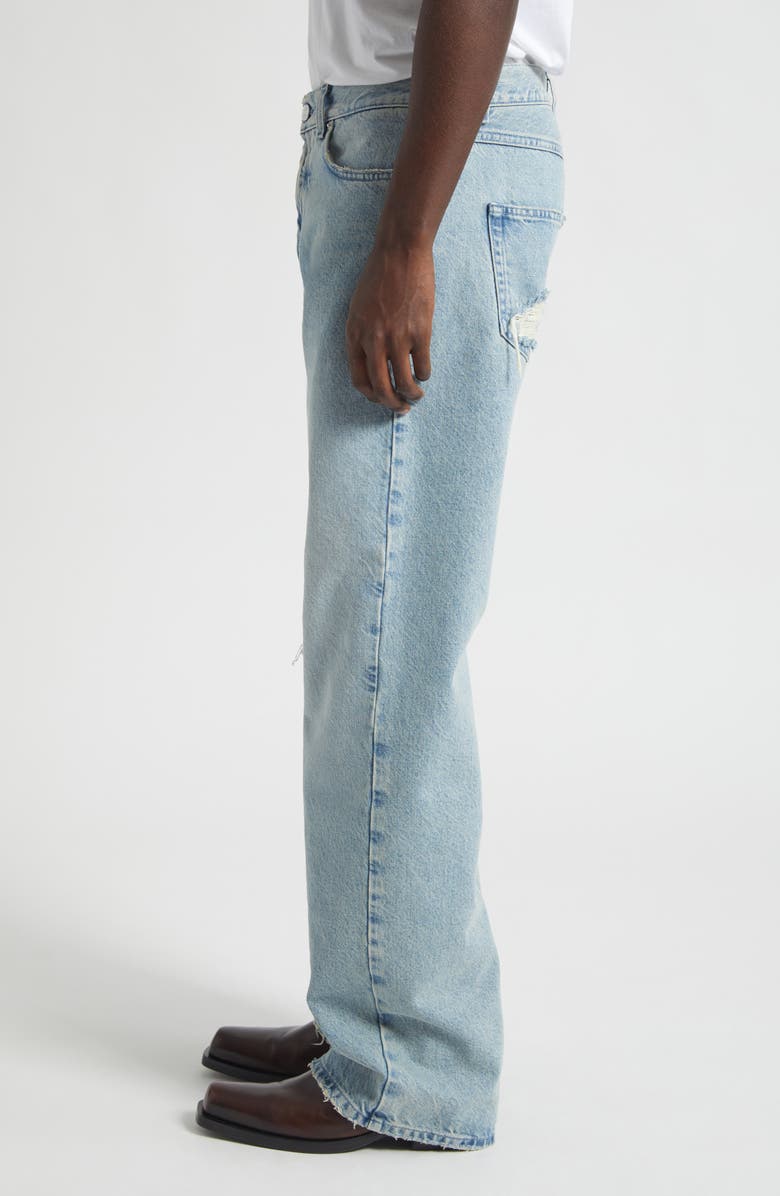 Séfr Swirl Distressed Straight Leg Jeans, Alternate, color, Indigo Wash