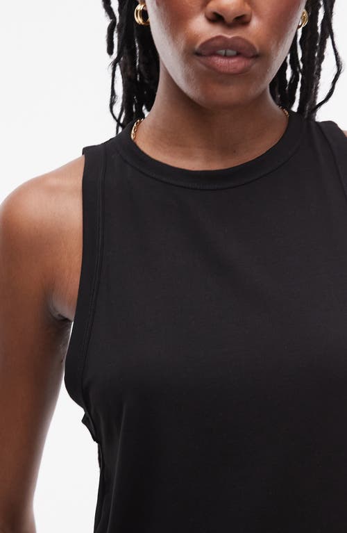 Topshop Cotton Flippy Mini Skirt With Godets In Black