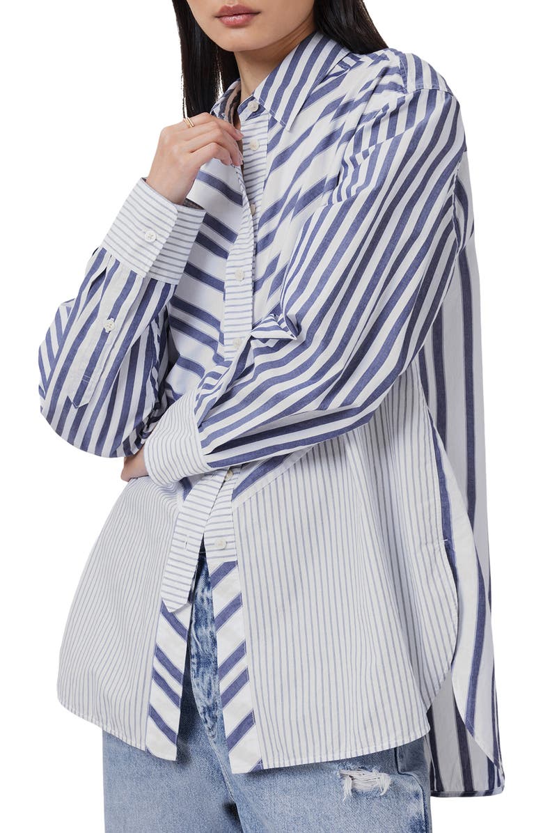 AllSaints Shannon Stripe Button-Up Shirt, Alternate, color, 