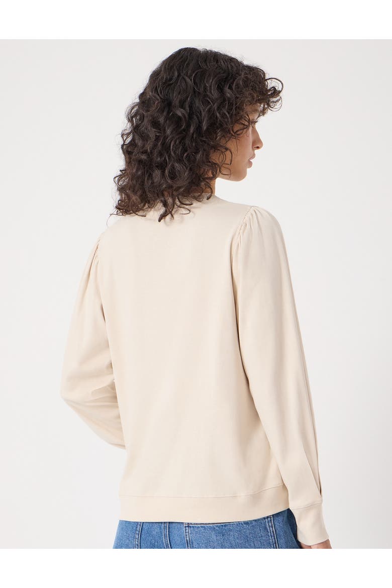 Emily V-Neck Puff Sleeve Top, Alternate, color, Almond