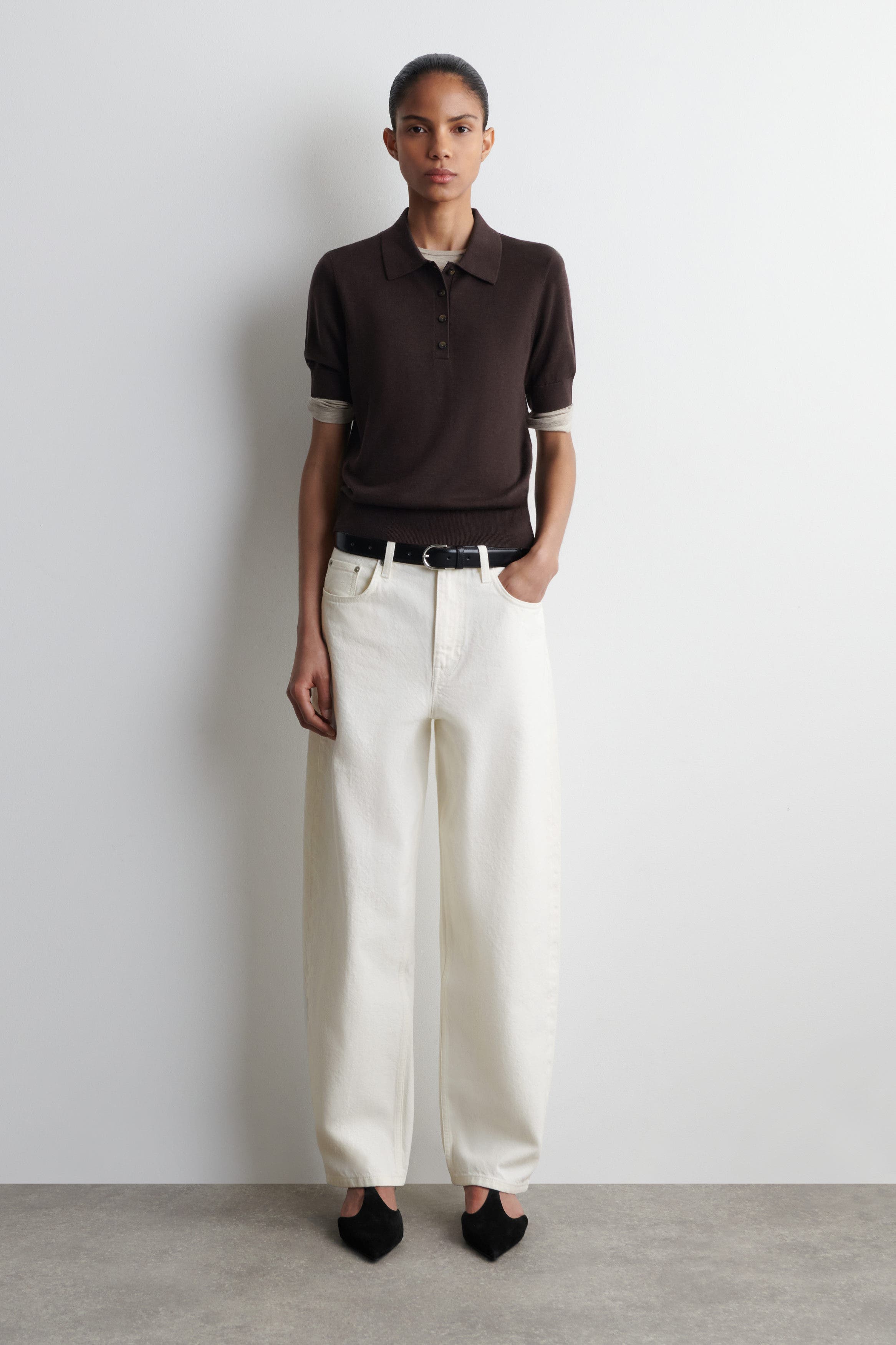 Shrunken Wool-Blend Polo Shirt - image 4