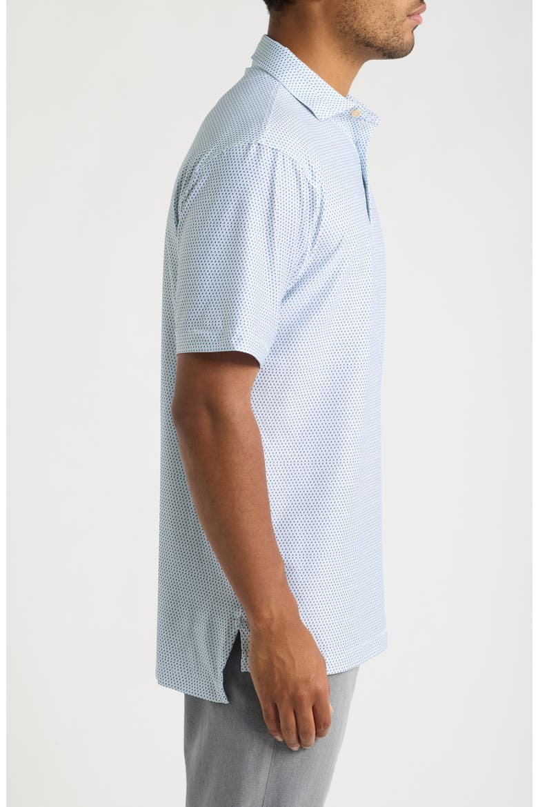 Hummingbird Summer Comfort Performance Jersey Polo, Alternate, color, BLUE/ WHITE
