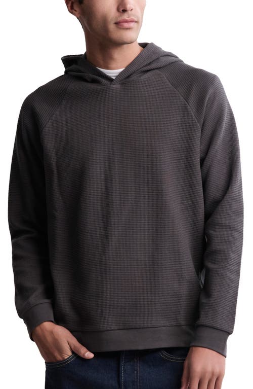 Barefoot Dreams Thermal Cotton Hoodie In Black
