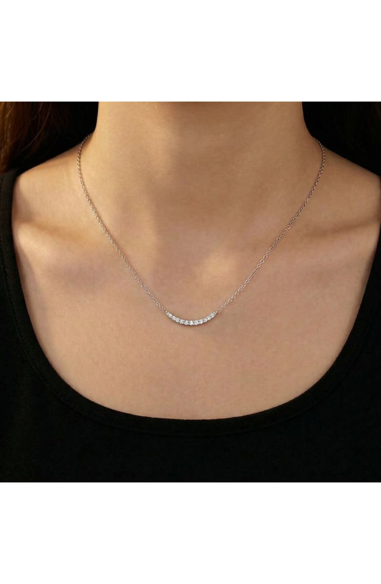 Bliss Diamond 1/2Ct TW Diamond Graduated Bar Necklace 14k Gold Lab Grown Pendant 28mm, Alternate, color, 14K Yellow Gold