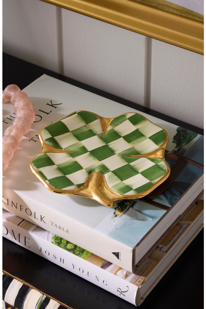 Lucky Check Clover Plate, Alternate, color, GREEN