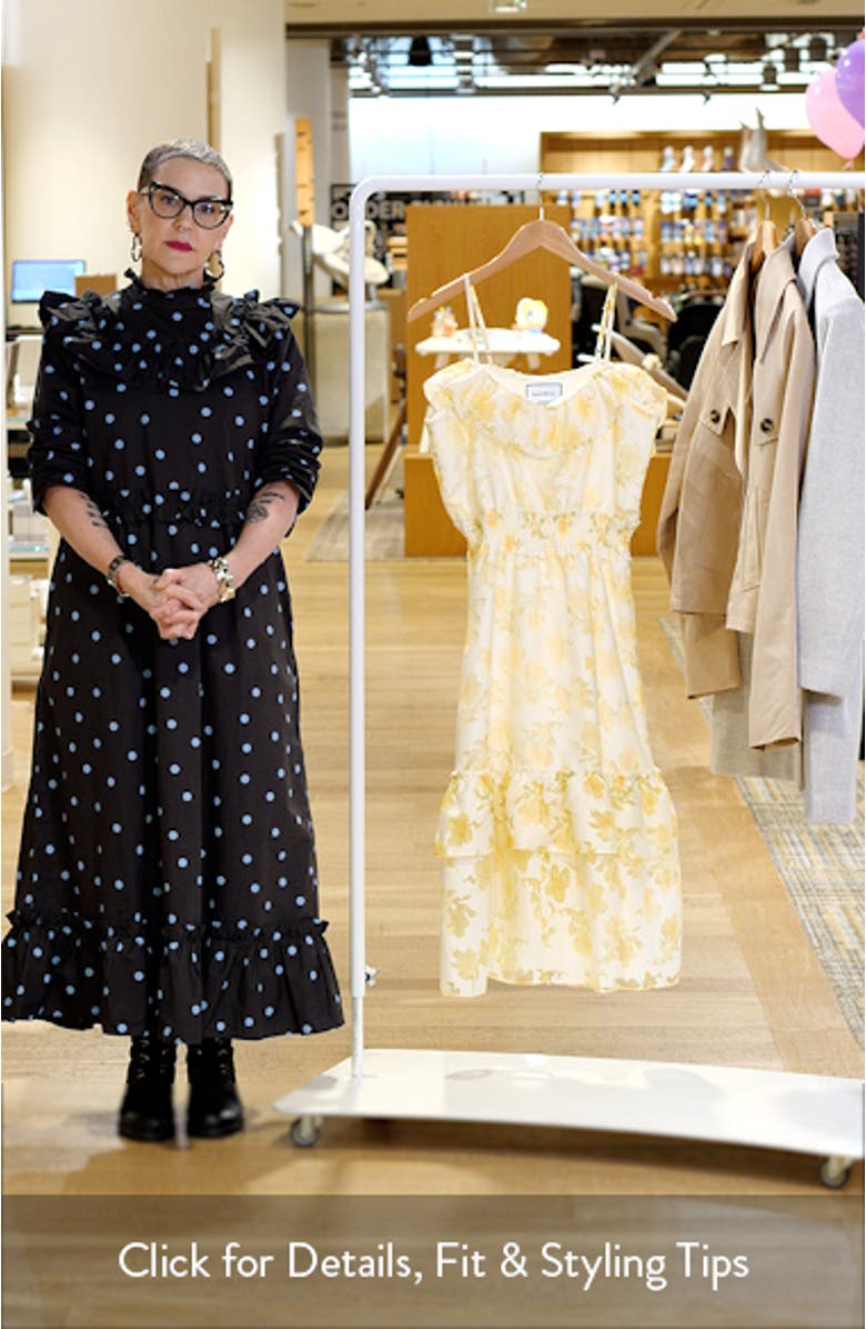 Off the Shoulder Ruffle Midi Dress, sales video thumbnail