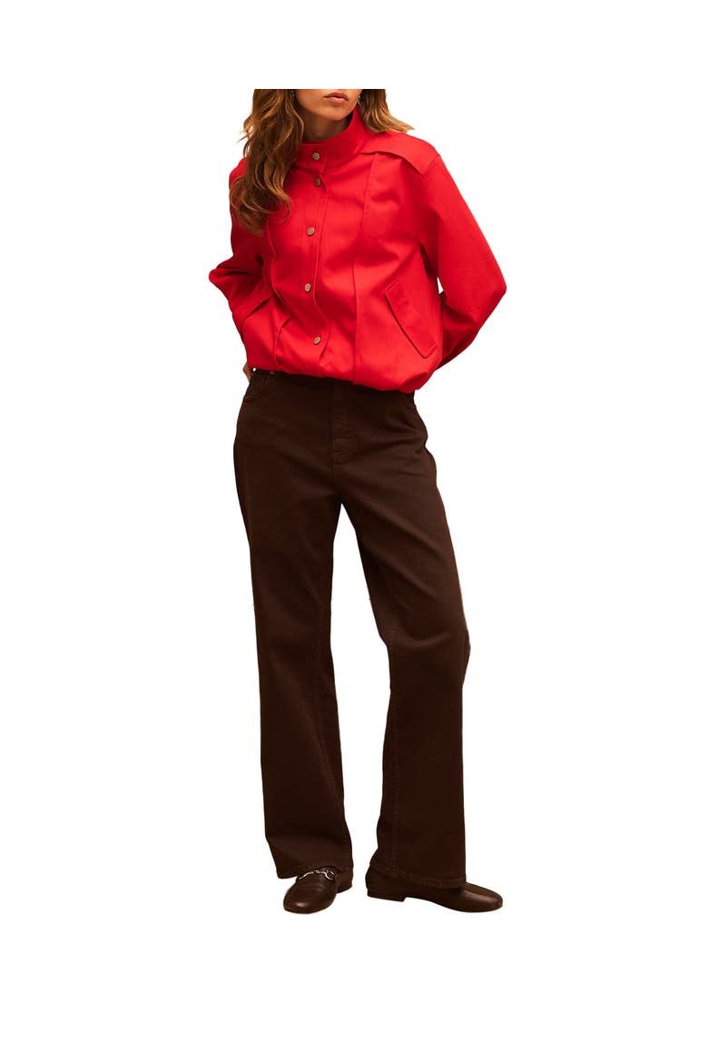 Funnel Neck Bomber Jacket, Main, color, Red