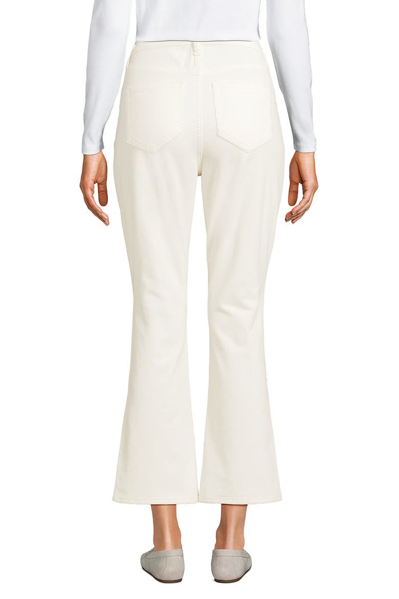 High Rise Corduroy Kick Crop Pants, Alternate, color, Ivory