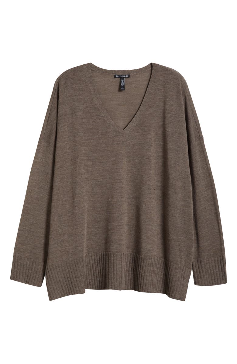 Eileen Fisher V-Neck Merino Wool Sweater, Alternate, color, 