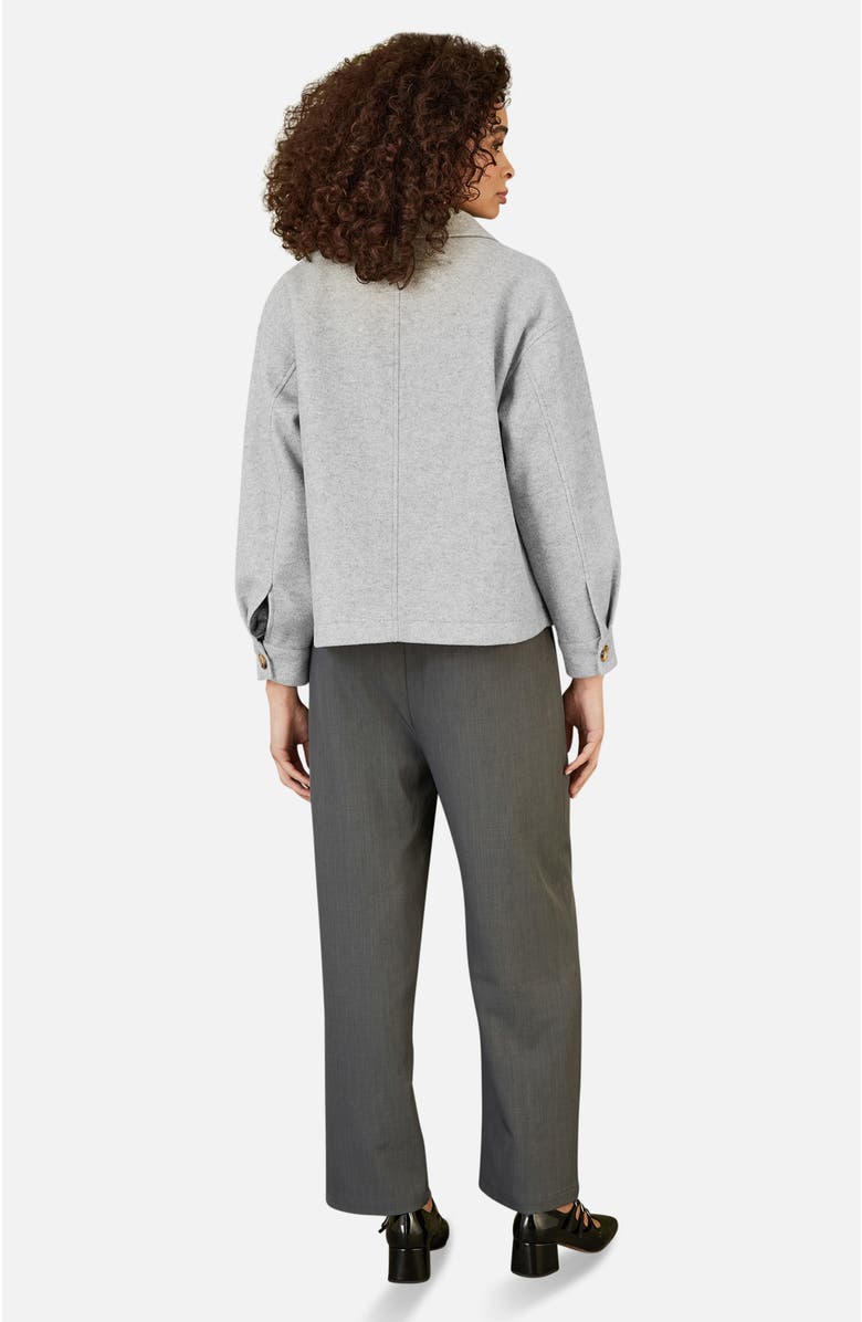 Yumi Textured Finish, Patch Pockets Shacket, Alternate, color, Grey