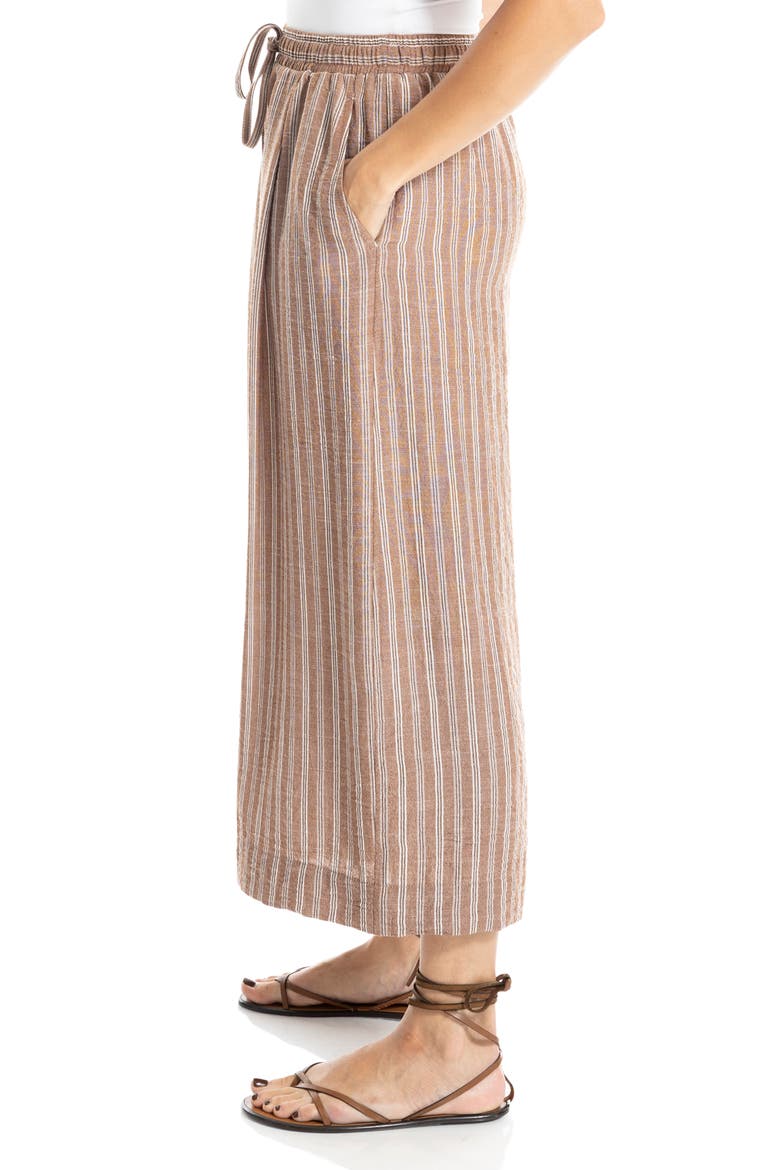 Striped Wide Leg Gaucho Pants, Alternate, color, MOCHA STRIPE