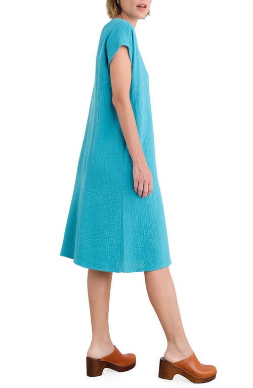Seasalt Cornwall Sand Patterns Organic Cotton Shift Dress In Blue