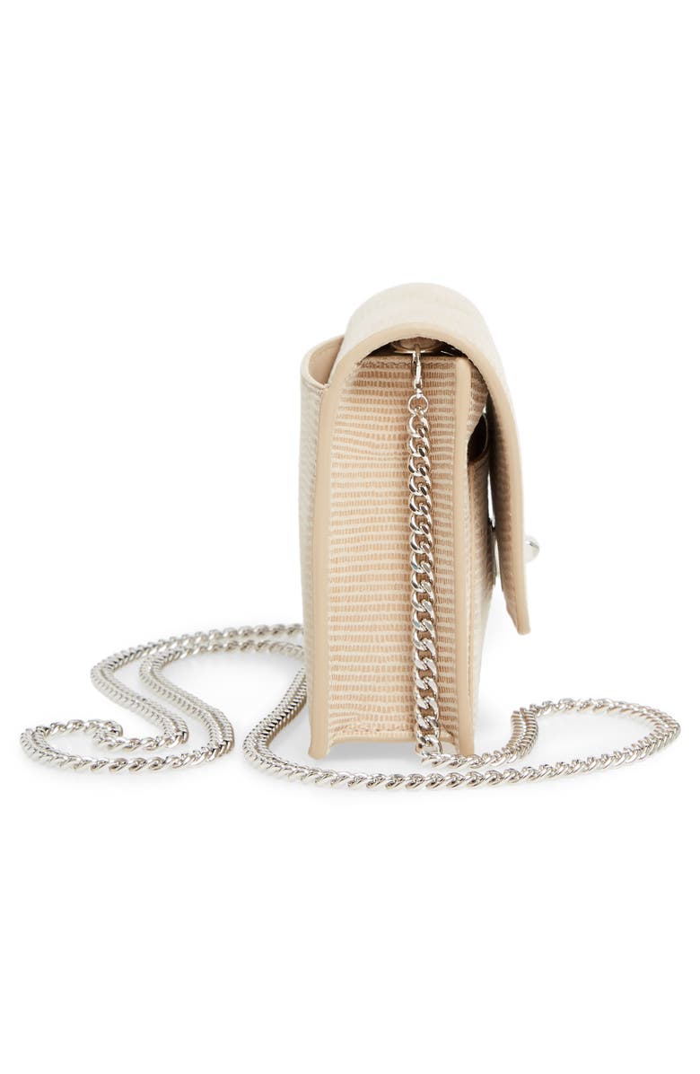 Akris Anouk Lizard Embossed Wallet on a Chain, Alternate, color,