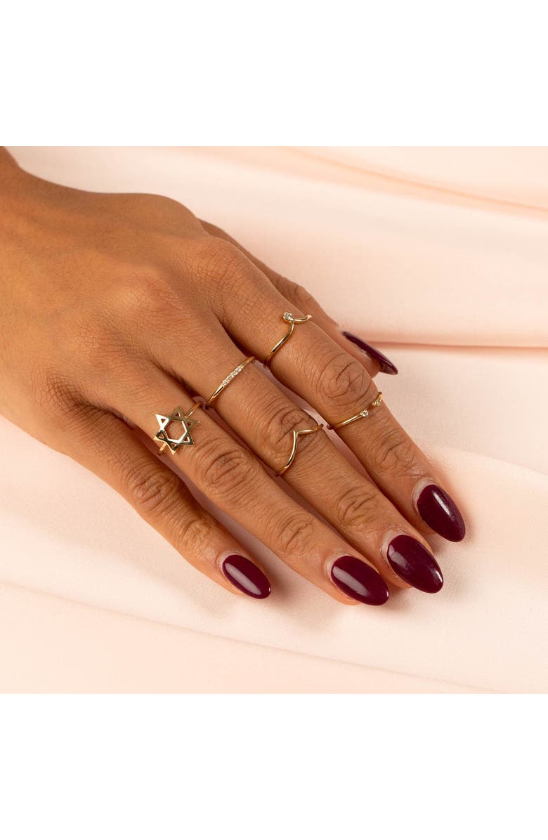 BY ADINA EDEN Diamond Row Stacking Ring 14K, Alternate, color, 