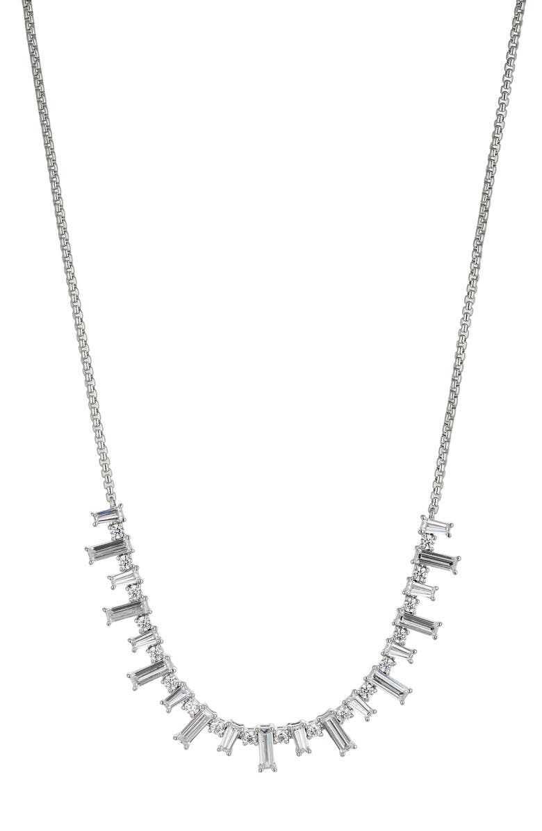 Nadri Mixed Baguette Chain Necklace, Main, color,