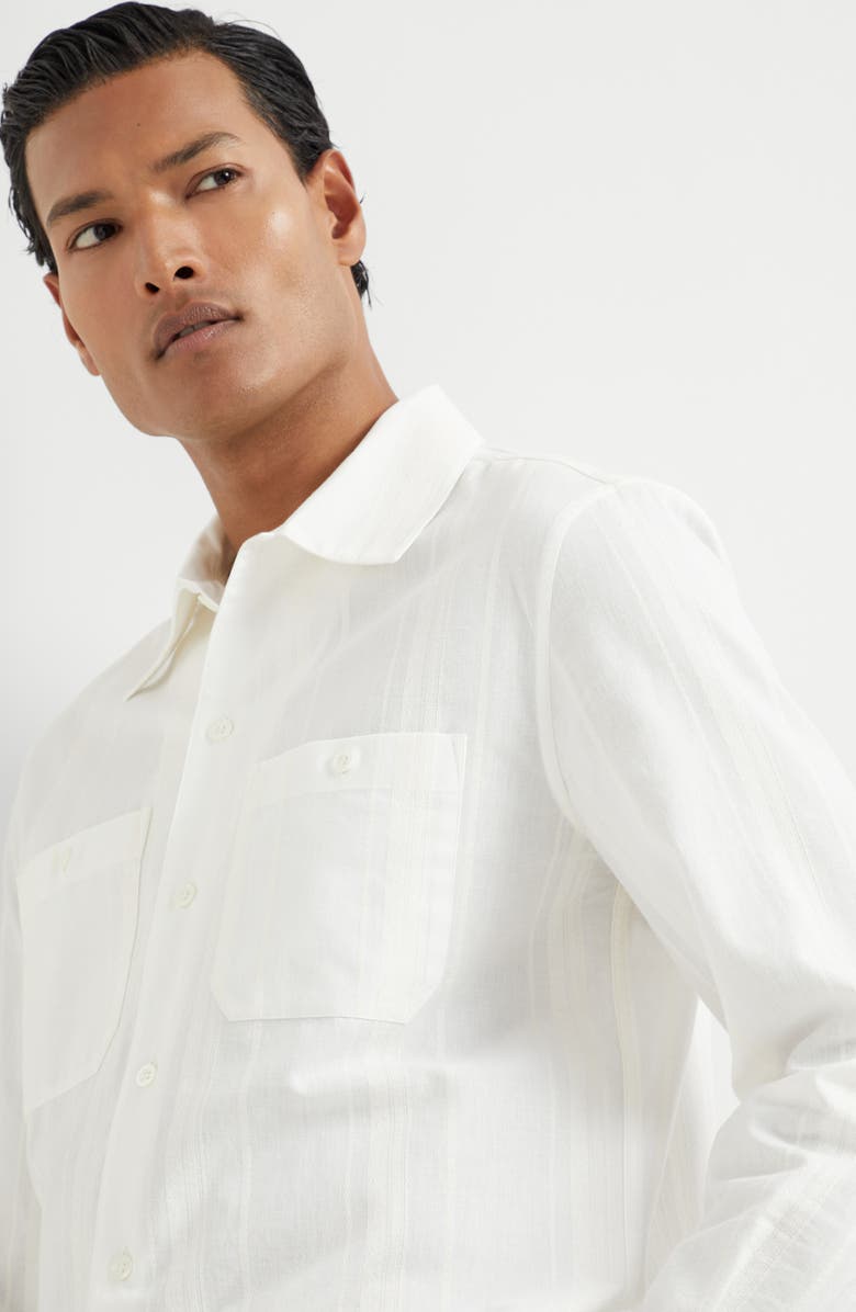 Brunello Cucinelli Shirt with chest pockets, Alternate, color, 