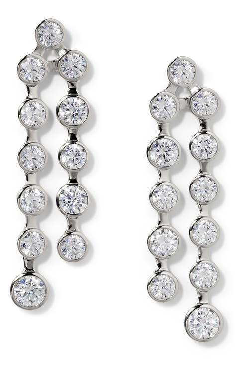Brooklyn Cubic Zirconia Linear Drop Earrings