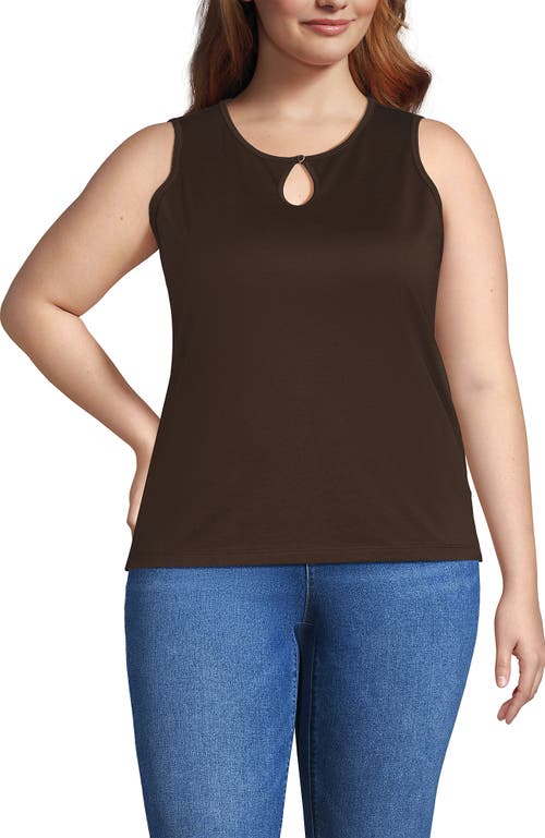 Lands' End Plus Size Supima Keyhole Tank