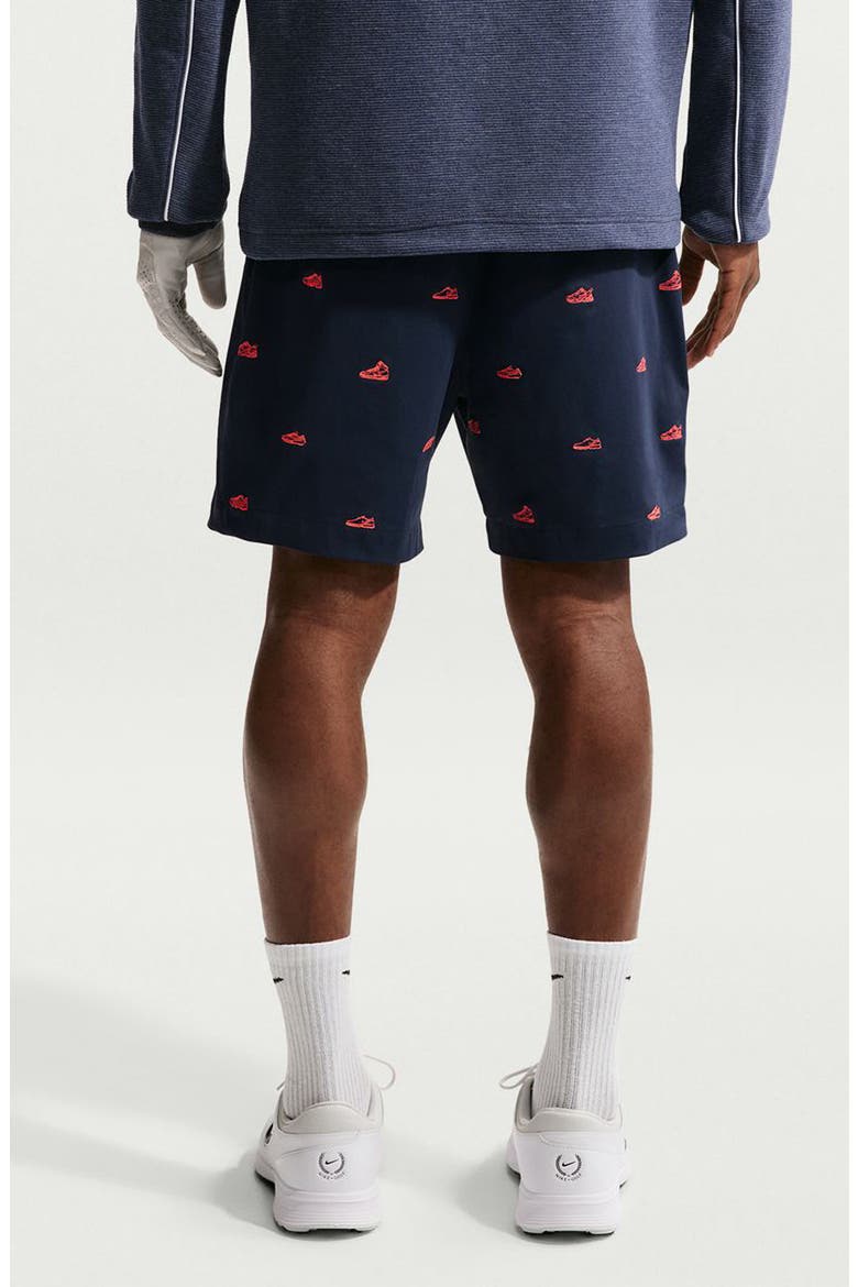 Par Dri-FIT Golf Shorts, Alternate, color, COLLEGE NAVY/ BLACK/ HOT LAVA