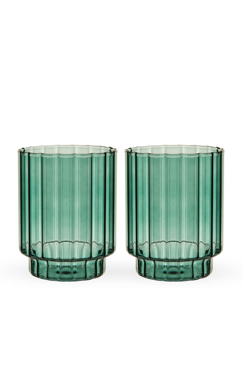 TWINE Malachite Optic Tumblers Set of 2, Alternate, color, Green