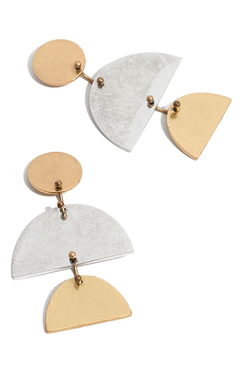 Madewell Sculpture Statement Earrings, Alternate, color, Mixed Metal