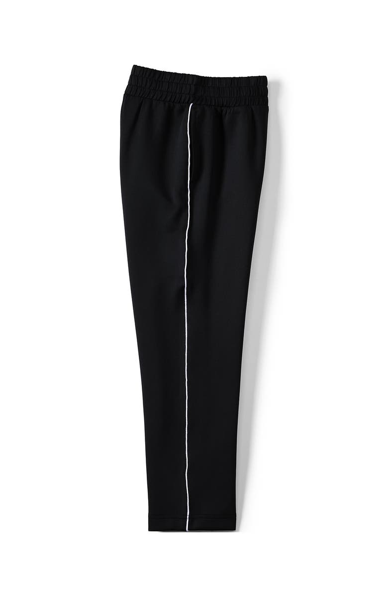 Lands' End School Uniform Coed Active Performance Track Pants, Alternate, color, Black