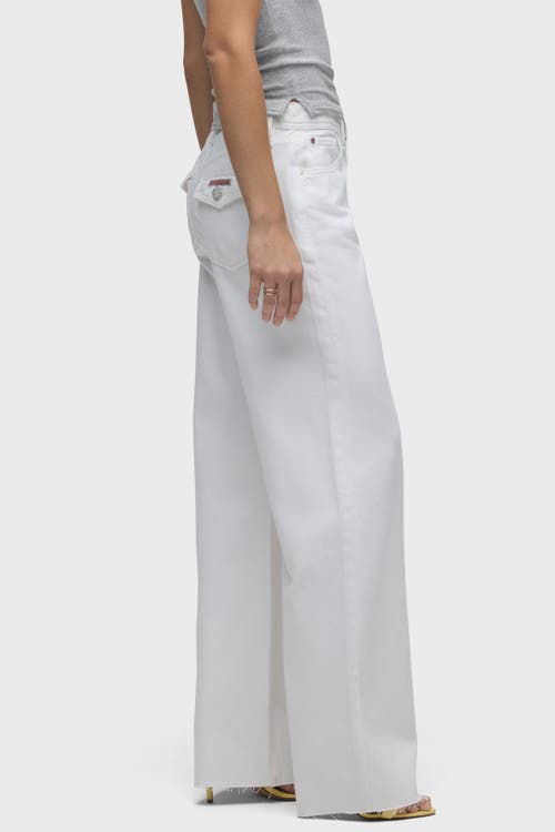 Hudson Jeans Jodie Wide Leg W/ Flap In White