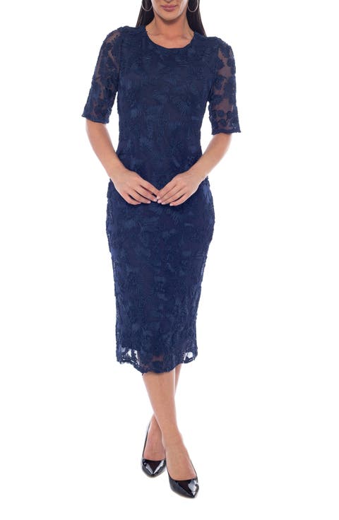 Soutache Lace Sheath Dress