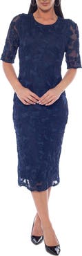 Oleg Cassini Soutache Lace Sheath Dress