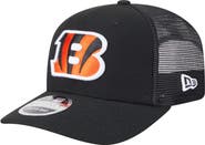 New Era Men's New Era Black Cincinnati Bengals Main Trucker 9SEVENTY Stretch-Snap Hat