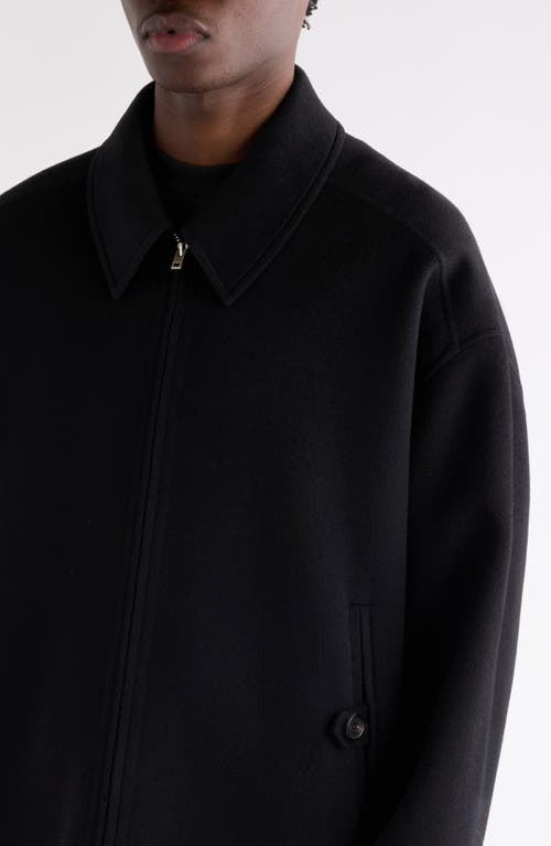 Acne Studios Doveo Double Face Wool Flannel Jacket In Black