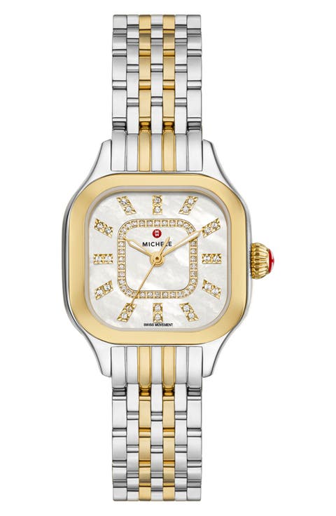 Meggie Diamond Dial Two-Tone Bracelet Watch, 29mm