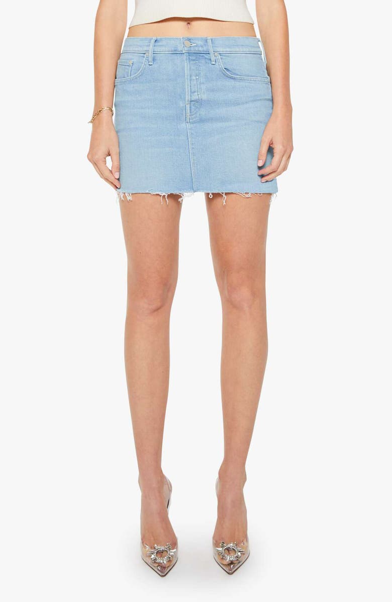 MOTHER The Vagabond Denim Miniskirt, Main, color, Sauced By Six