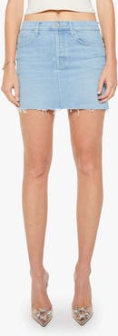MOTHER The Vagabond Denim Miniskirt