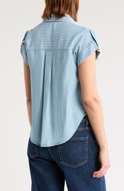 BLU PEPPER BLU PEPPER SHORT SLEEVE CHAMBRAY BUTTON-UP SHIRT 