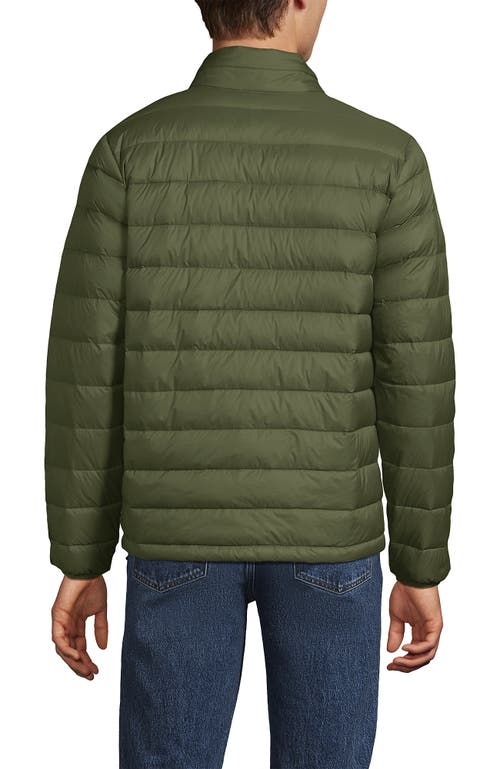 Lands' End Wanderweight Ultralight Packable Hooded Down Jacket In Green