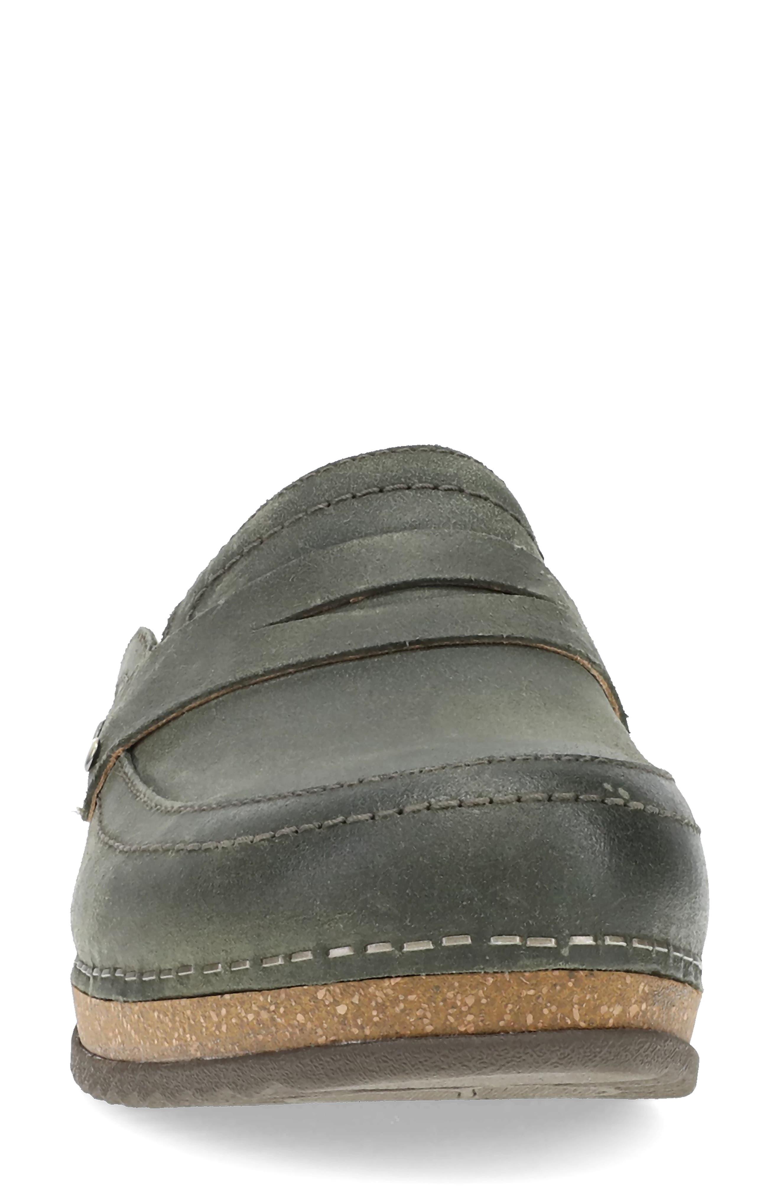 Maggy Penny Loafer Platform Clog, Alternate, color, OLIVE